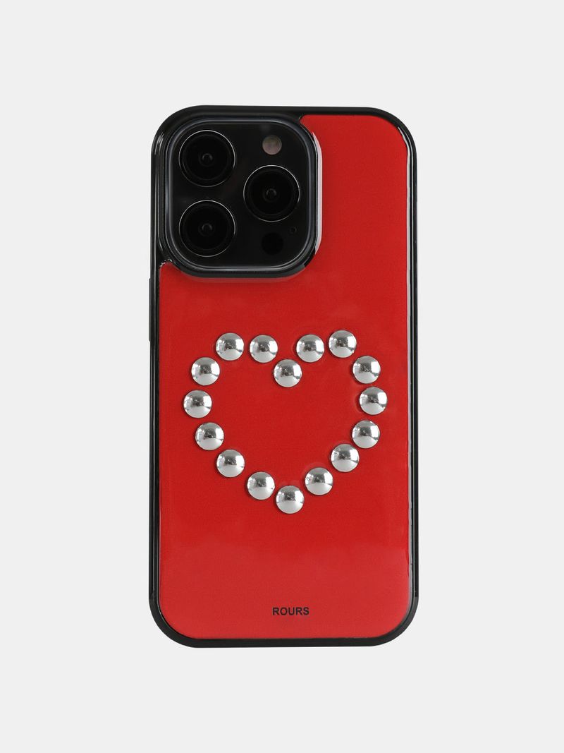 heart stud case (red)