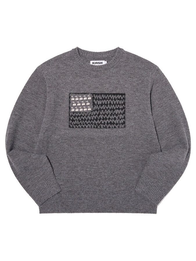 KIRSH（キルシー）の「チェリーUSA グラフィックプルオーバー【ダークグレー】（Tops）」