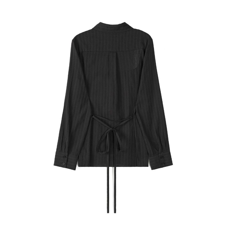 REGULAR FIT BELT SHIRTS (BLACK)