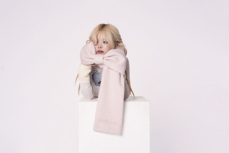 Ribbon Muffler_Fairy pink