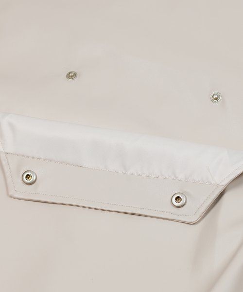 87-STAN024 [Vegan Leather] Multi Pocket Leather Vest Ivory