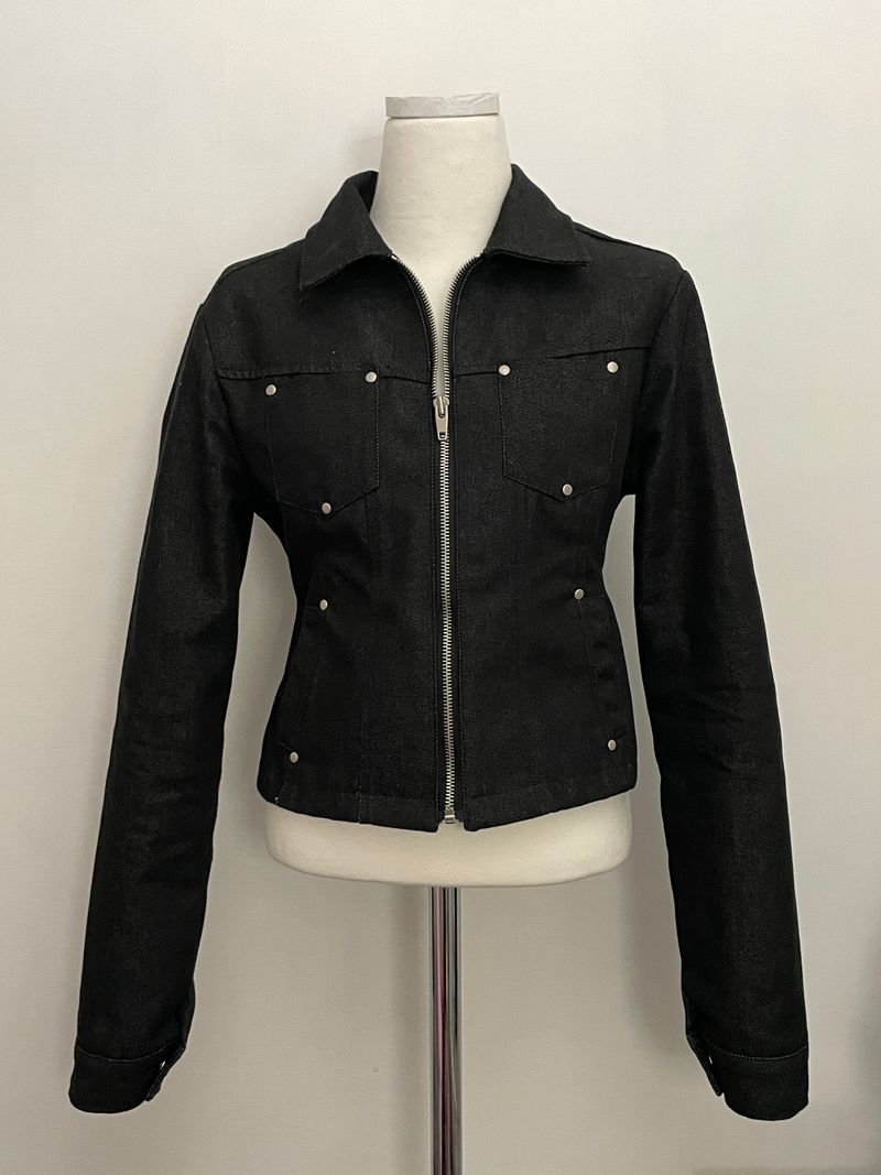 Black Denim Stud Jacket
