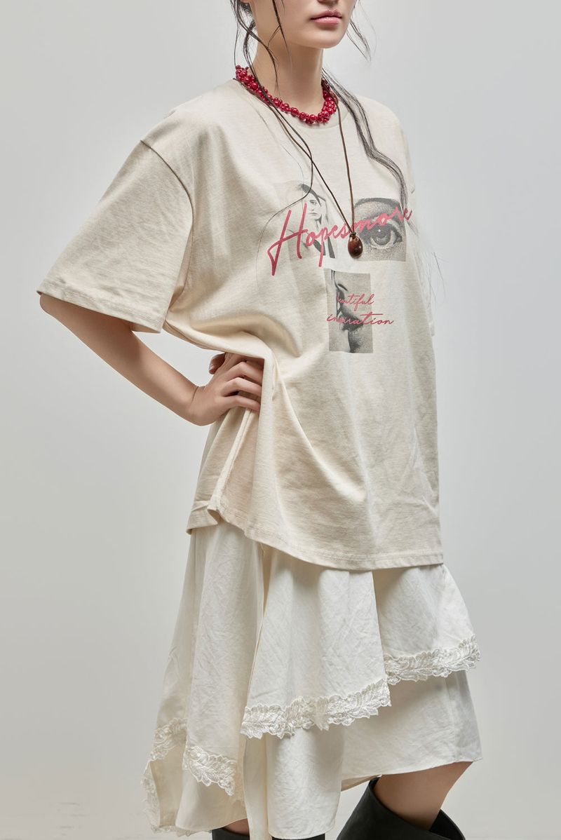 Inspiration Vintage Washed Tee_Cream