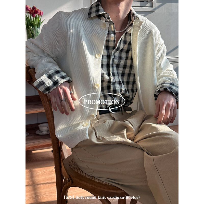  [S/S] Soft round knit cardigan(8color)