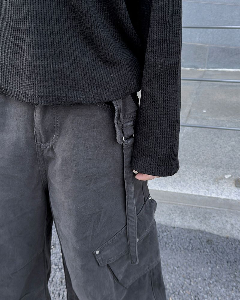 Rawden strap wide cargo pants