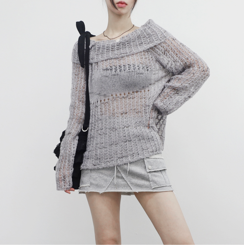 NONCODE（ノンコード）の「Lucia see-through knitwear（Tops）」