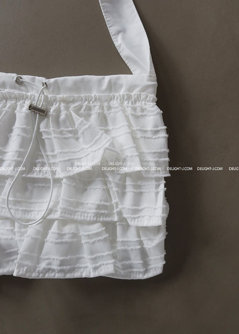 frill cancan ribbon shoulder bag