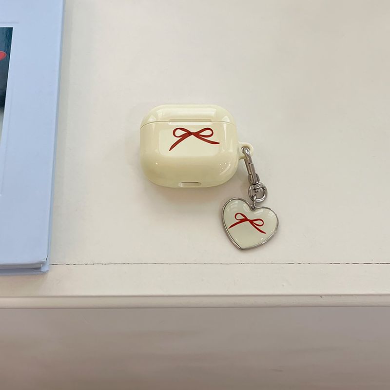ribbon glossy airpods case(ivory)