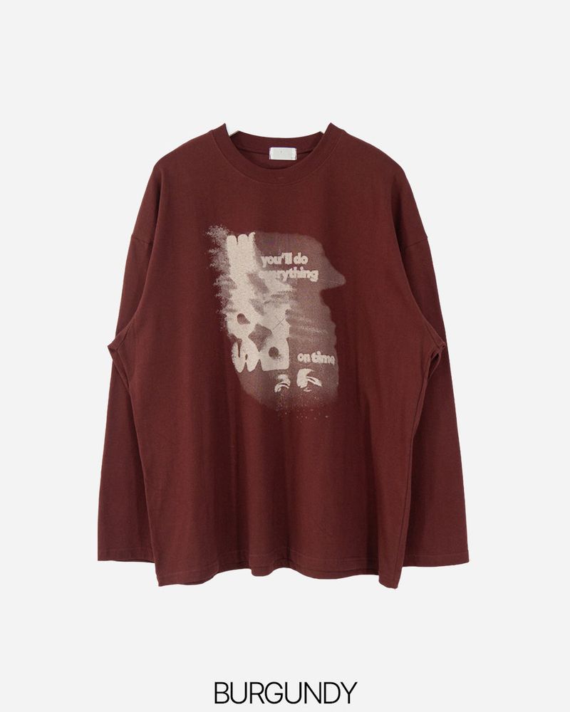 Shadow printed long-sleeved shirt