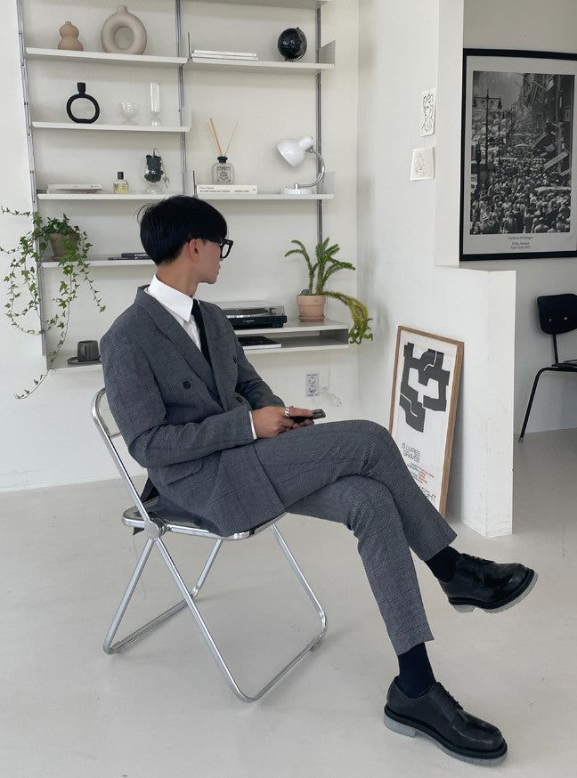ASCLO(エジュクロ)の「ASCLO Hayden Check Double Suit (2color) (Brown)(Jackets/Outerwear)」