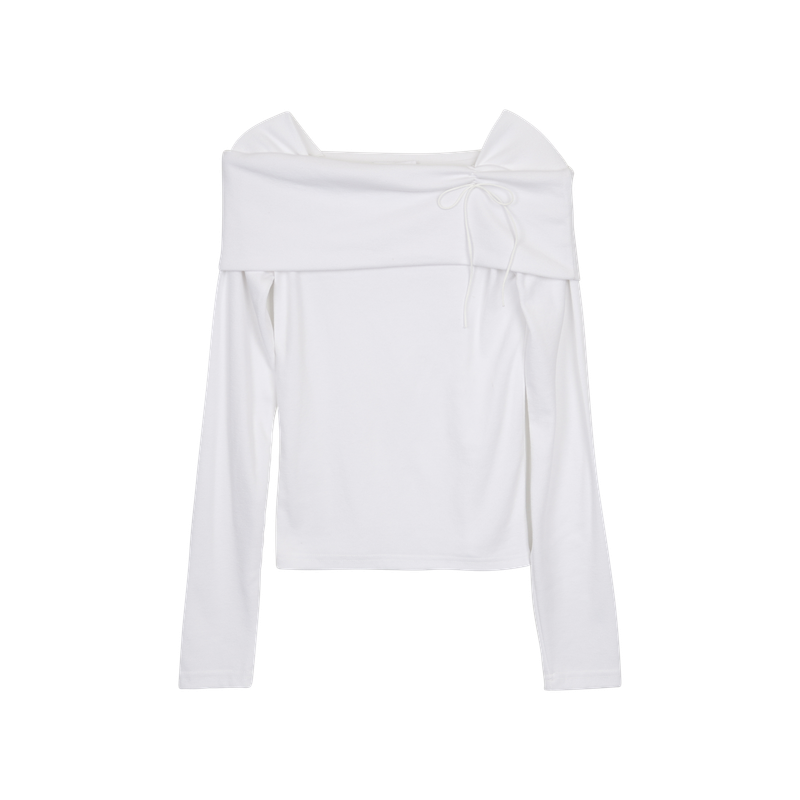 EDGE OFF-SHOULDER T-SHIRT