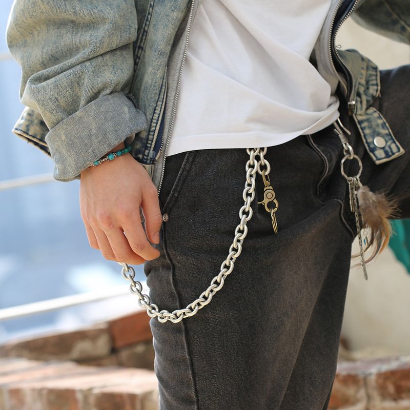 SVC-532 Antique Silver High-Range Pants Chain Keyring Keychain