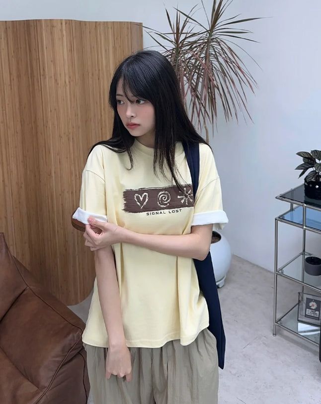 SATIIIZ（サティーズ）の「Signal Embossed Graphic Short Sleeve T-shirt（Tops）」