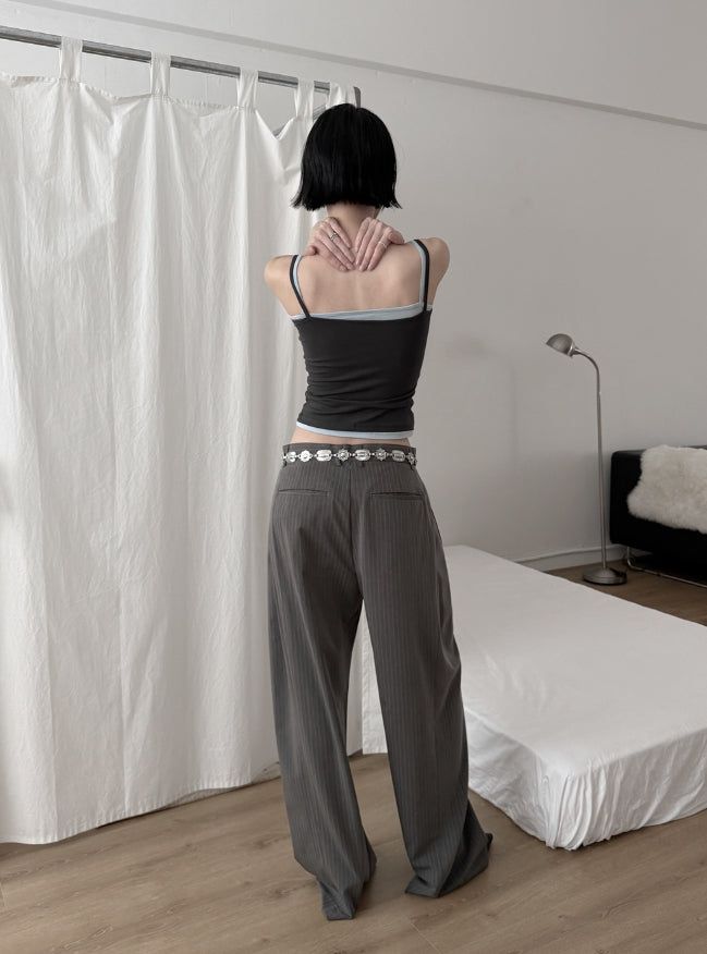 Ashe Pintuck Stripe Slacks