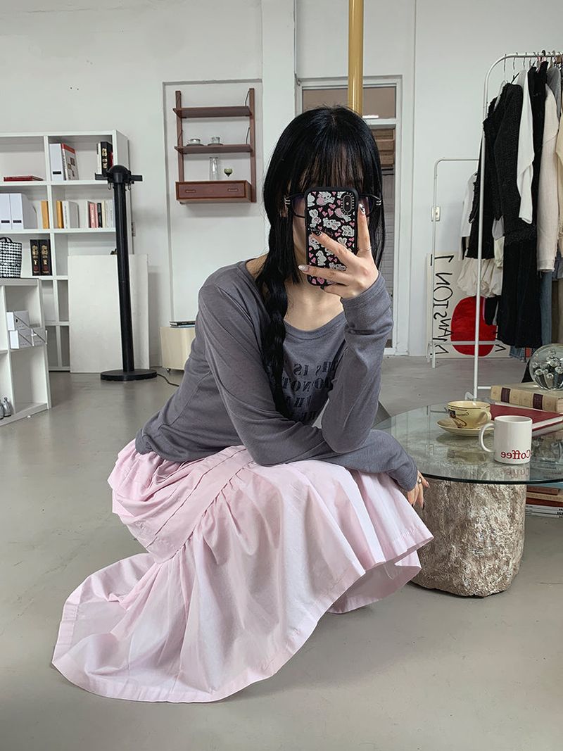 MILKY FRILL SKIRT (3C)