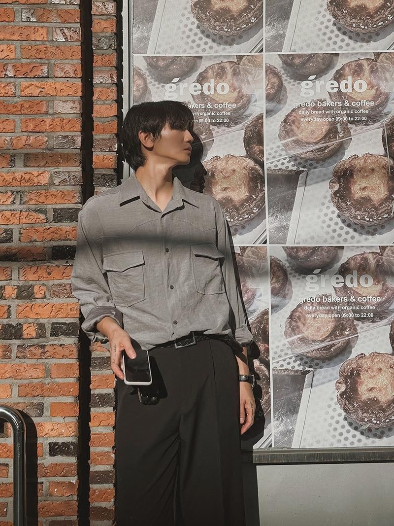 ASCLO（エジュクロ）の「[A-S0329] サンドウエスタンポケットシャツ (2色)（Tops）」