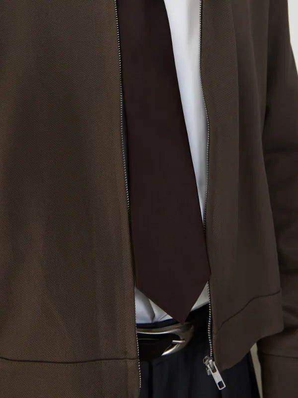 Solid Brown Tie