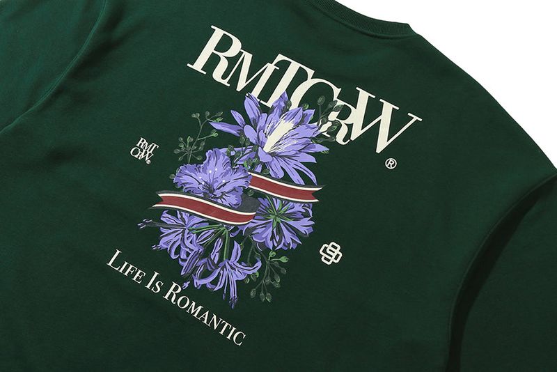 FLOWER RIBBON SWEAT SHIRT_GREEN