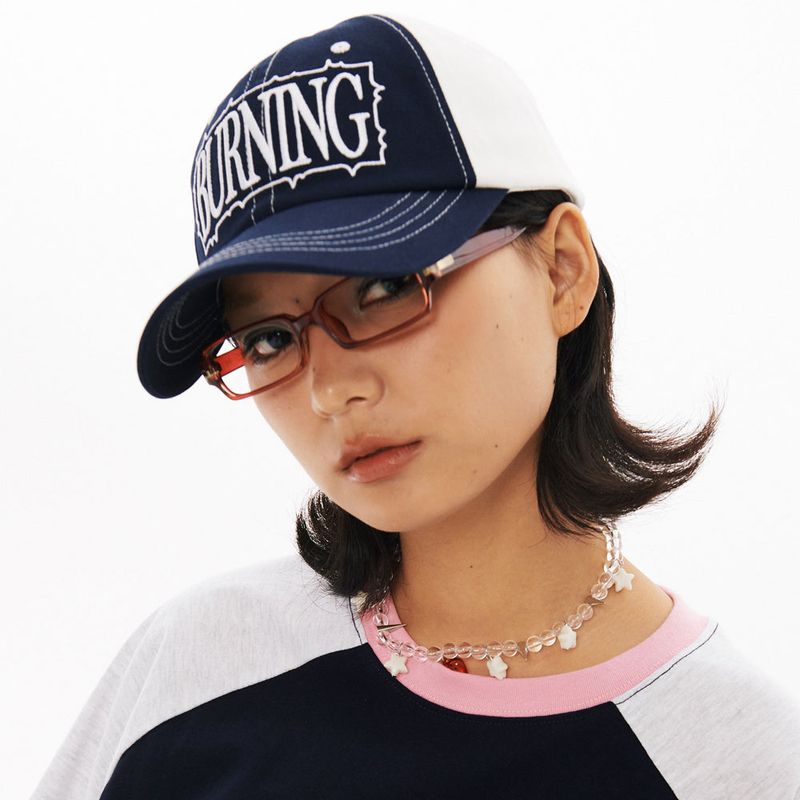 BURNING ball-cap [White]