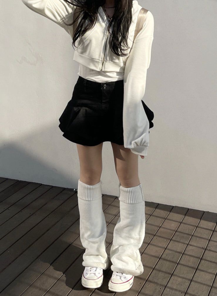 crop soft Hood zipup