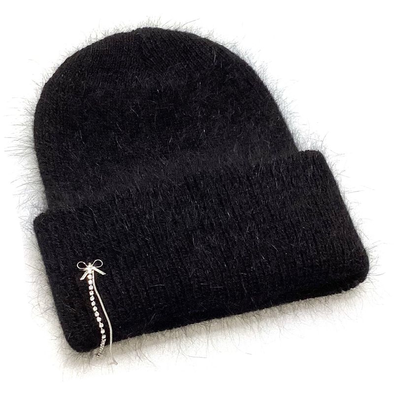 OTHER-worldly（アザーワールドリー）の「Ribbon Chain Angora Beanie [Black]（Hats）」