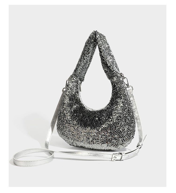 Hand-Beaded Chain Handle Evening Bag