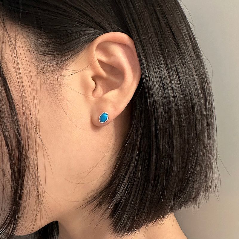 MOSXE（モスクス）の「[925silver] Egg troquoise earring（Accessories）」