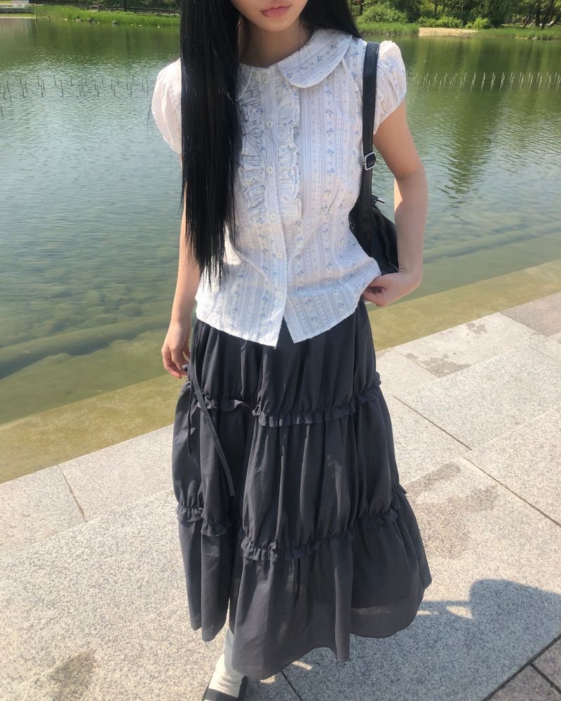Rohue Frill Short Sleeve Blouse