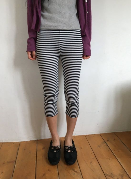 BAON（バオン）の「Mimi Stripe Layered Three Quarter Leggings Pants（Pants）」