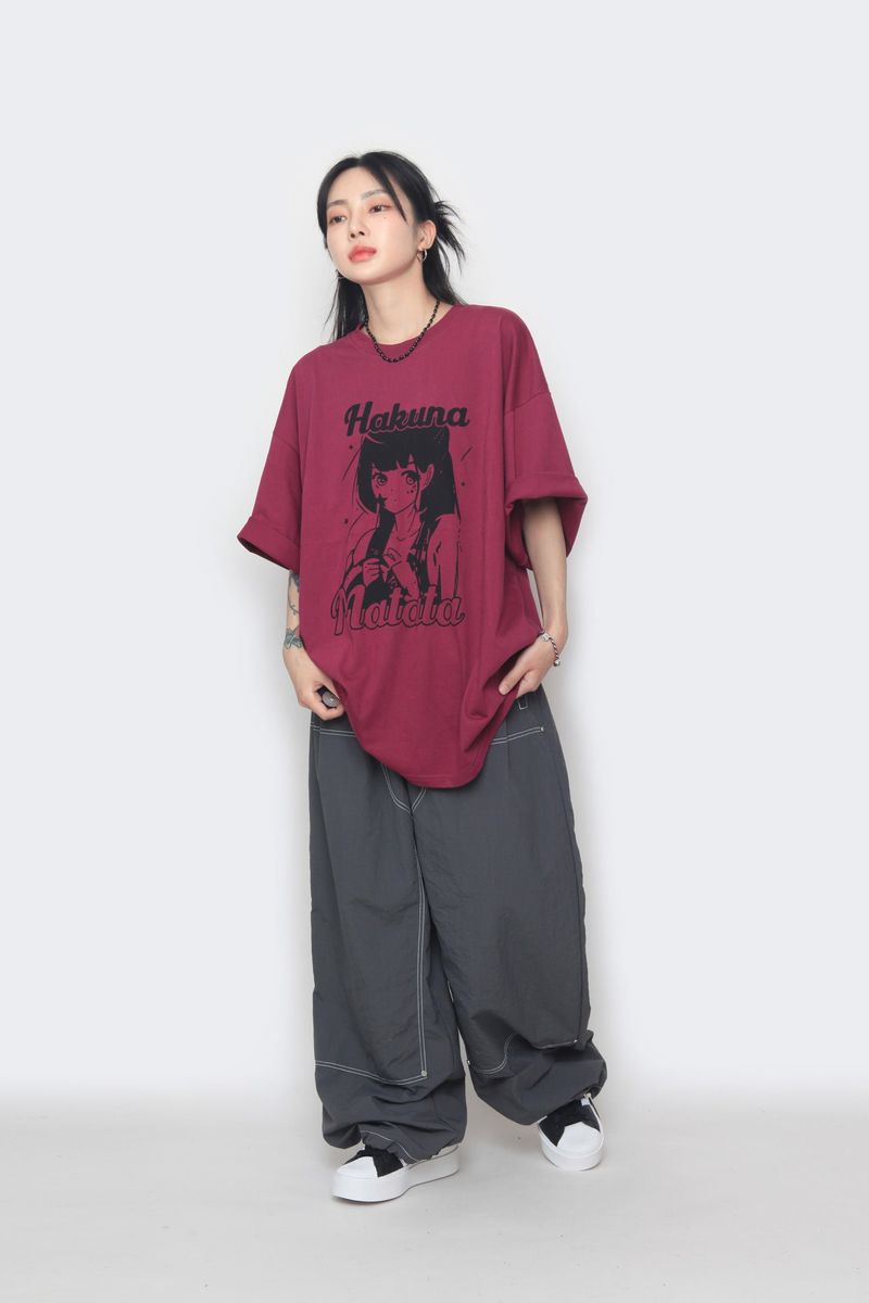 double-stitch nylon pants