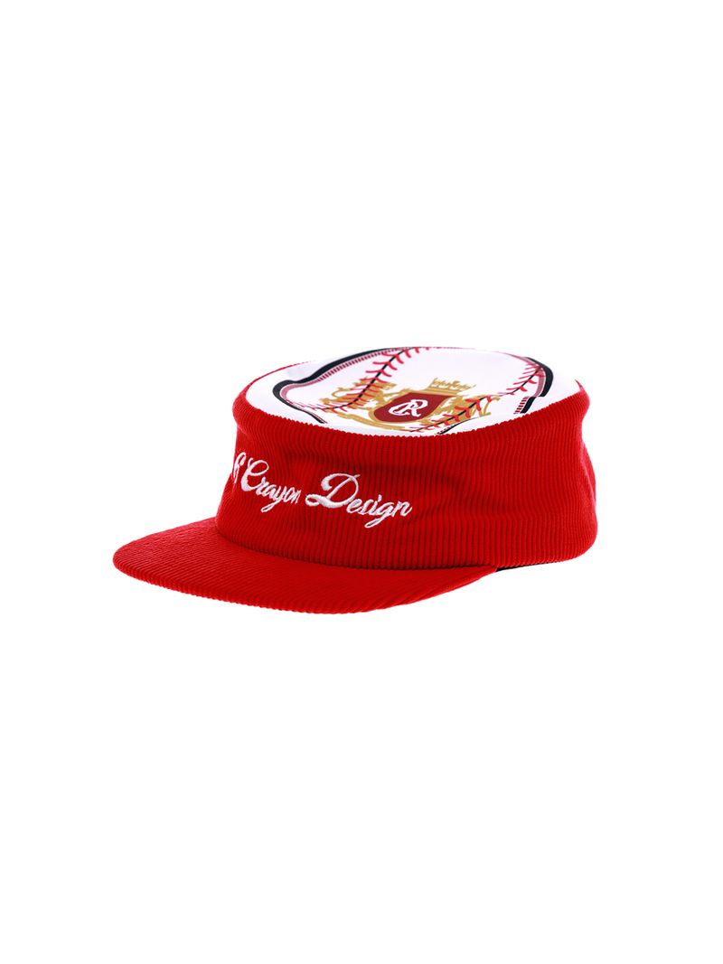 6CRAYON(シックスクレヨン)の「6CRAYON Flat Top Embroidered Corduroy Patchwork Baseball Cap(Hats)」