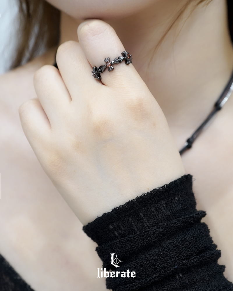 Orange Cubic Ring