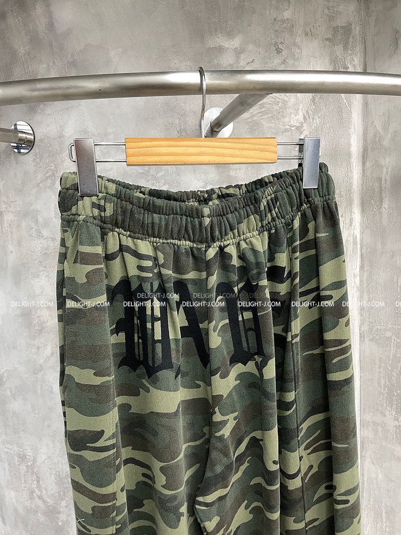 Camouflage Lettering Jogger Pants