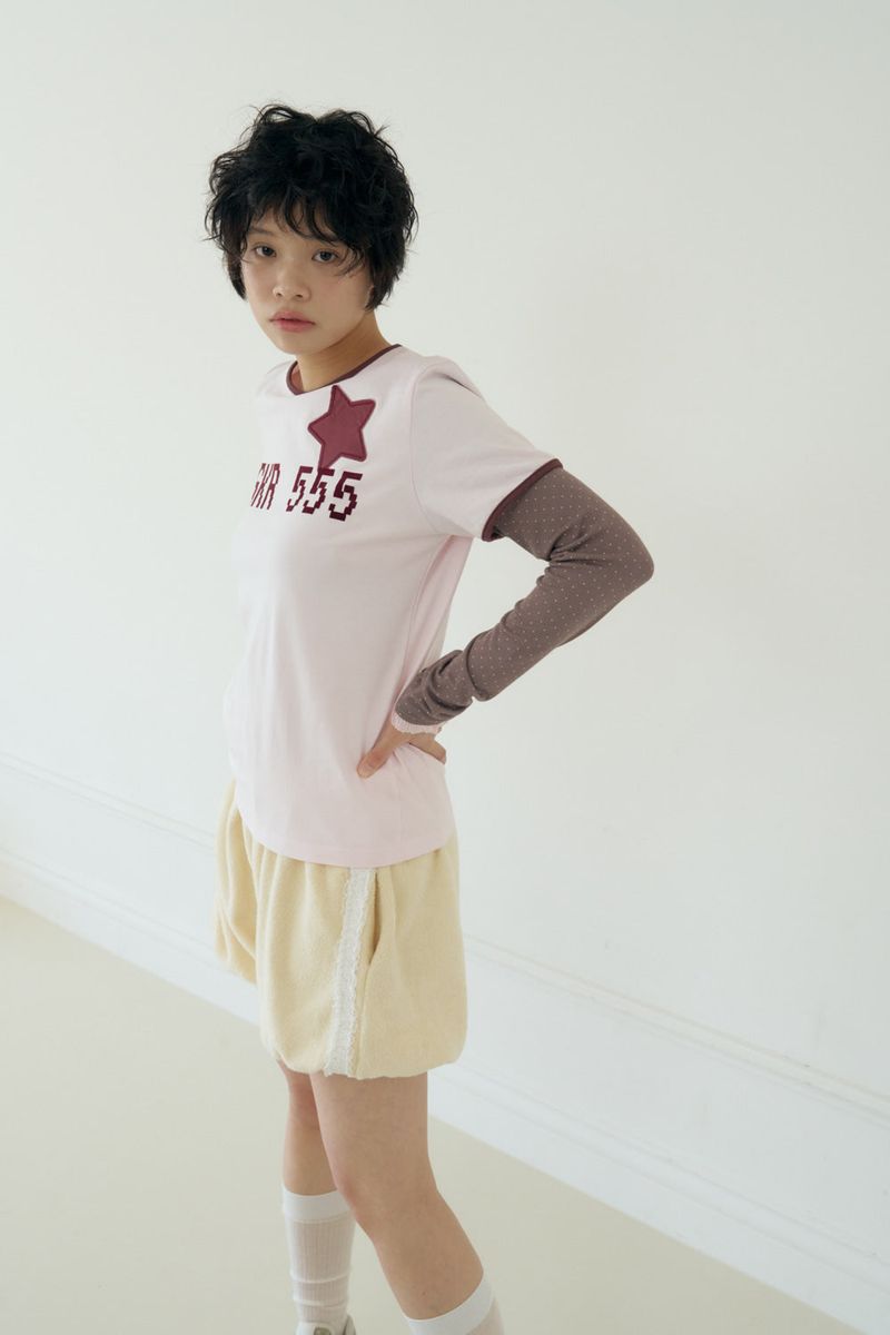 SKR 555 LAYERED TOP (PINK)