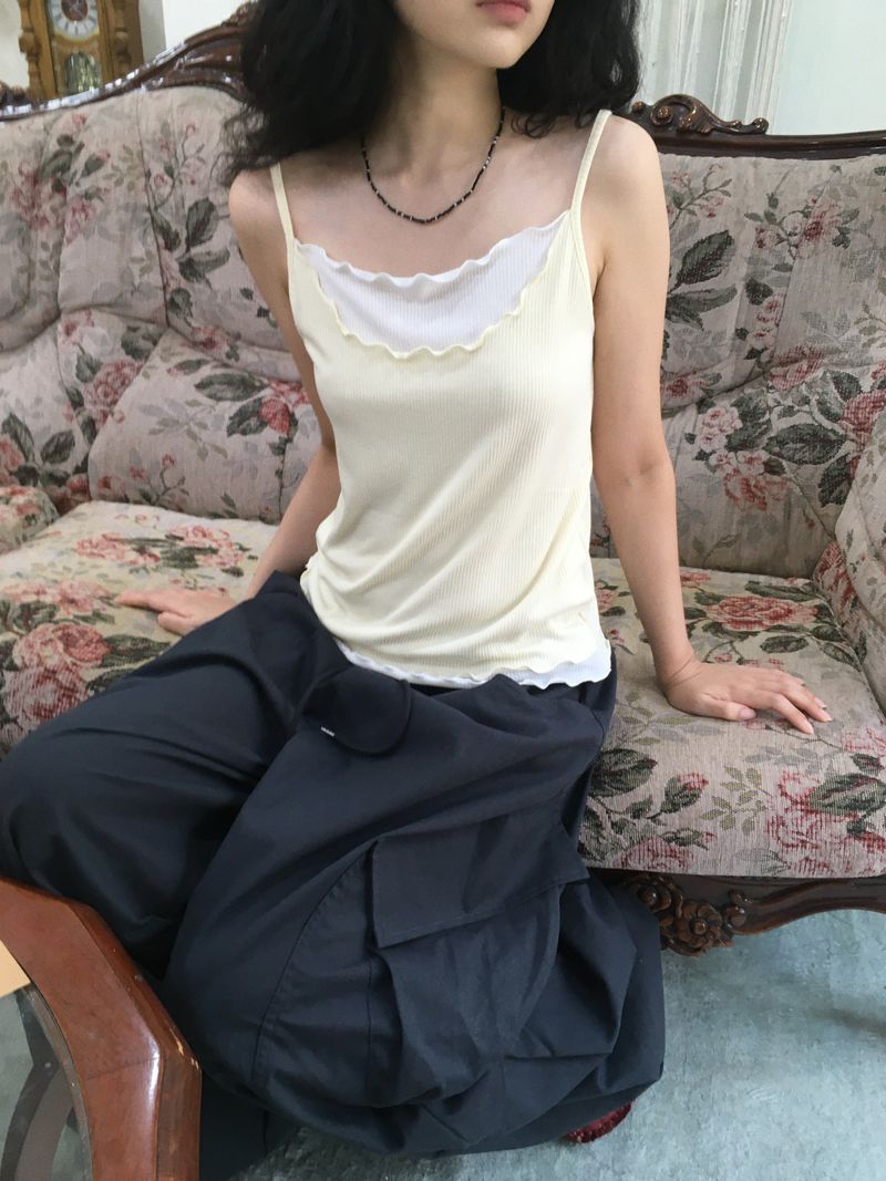 ownmind（オウンマインド）の「Color Ribbed Sleeveless Top（Tops）」