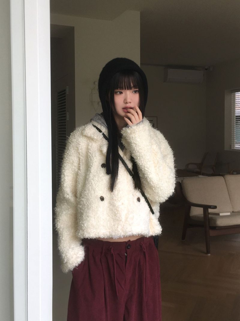 WONDER WONDER(ワンダーワンダー)の「Covent fleece foam double half coat(Jackets/Outerwear)」