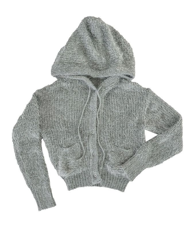 Baron Knit Button Fur Hooded Cardigan