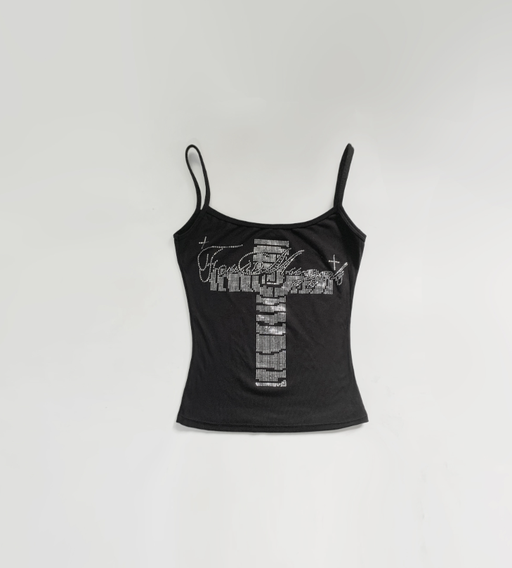 Demona Cubic Cross Top (black)