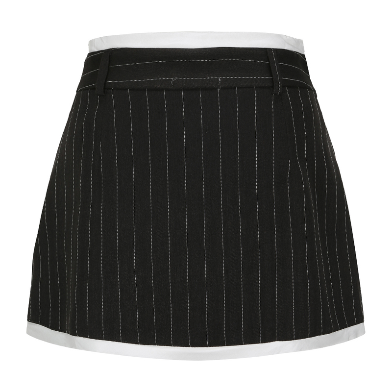 Modern Layered Stripe Skirt