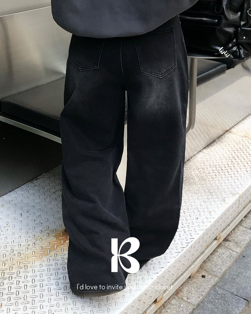 [ORIGINAL] Brushed Denim Wide Pants