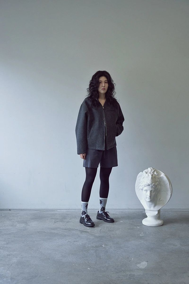 PURE-WOOL 90 Y ZIP-UP JACKET (Charcoal)
