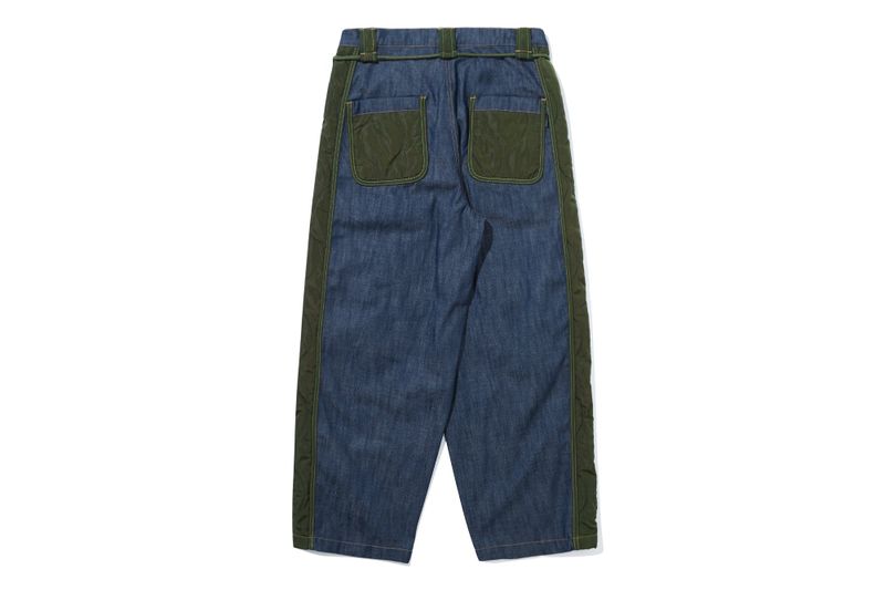 QUILTED DENIM PANTS