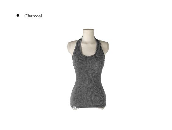 26SS★ [MADE/more BASIC] Durun Cap Slim Ribbed Halter Sleeveless