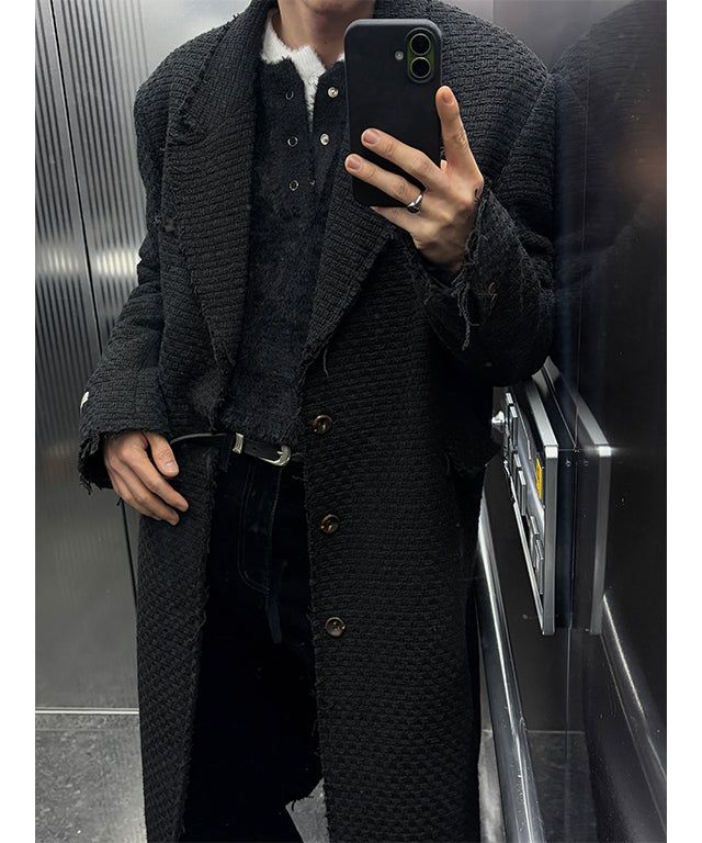 [F/W] Tweed cutting wool coat(2color)