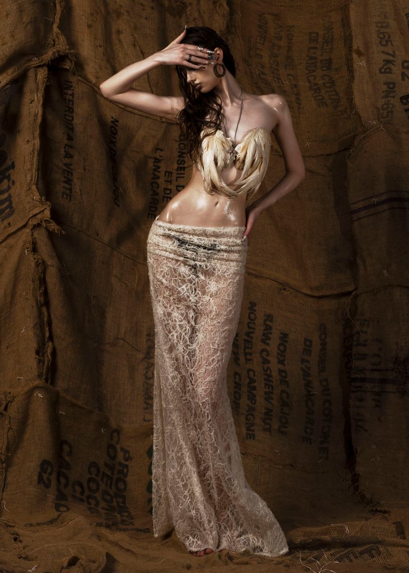 Mother See Through Maxi Skirt