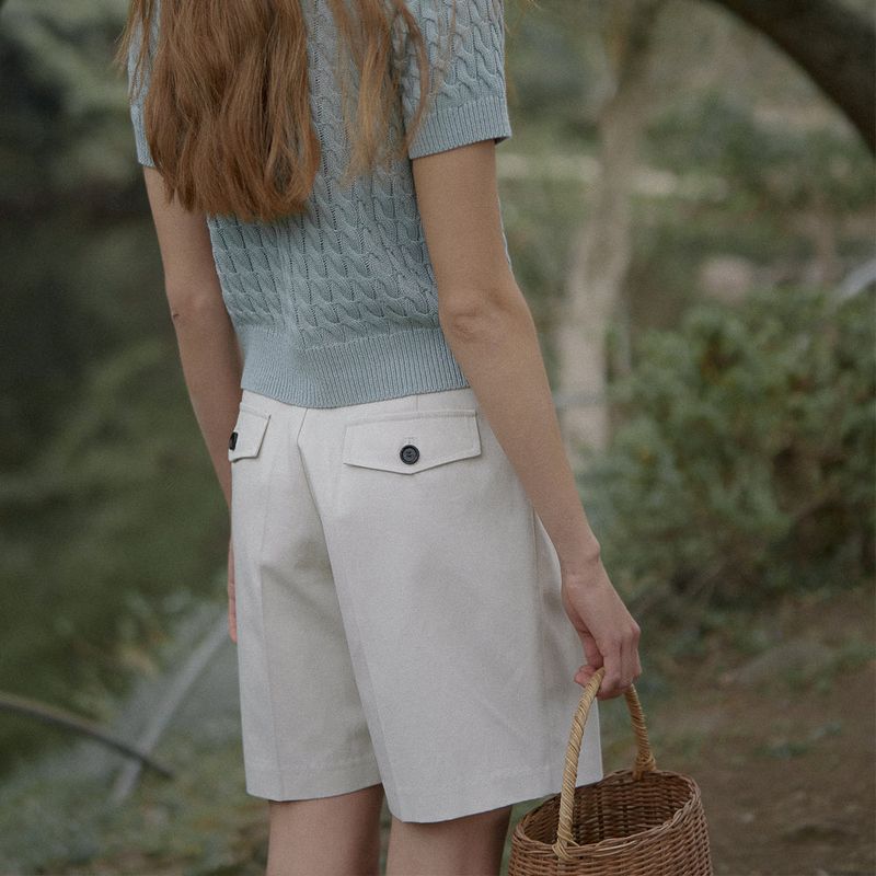 Cotton bermuda pants
