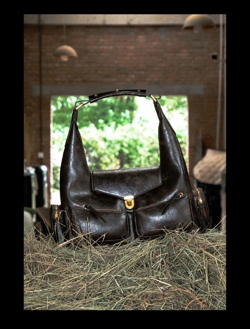 “CORDOVAN” Horn Biker Bag