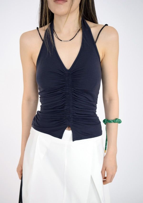 privatelookbook（プライベートルックブック）の「Hollywood shirring halter sleeveless(3color)（Tops）」