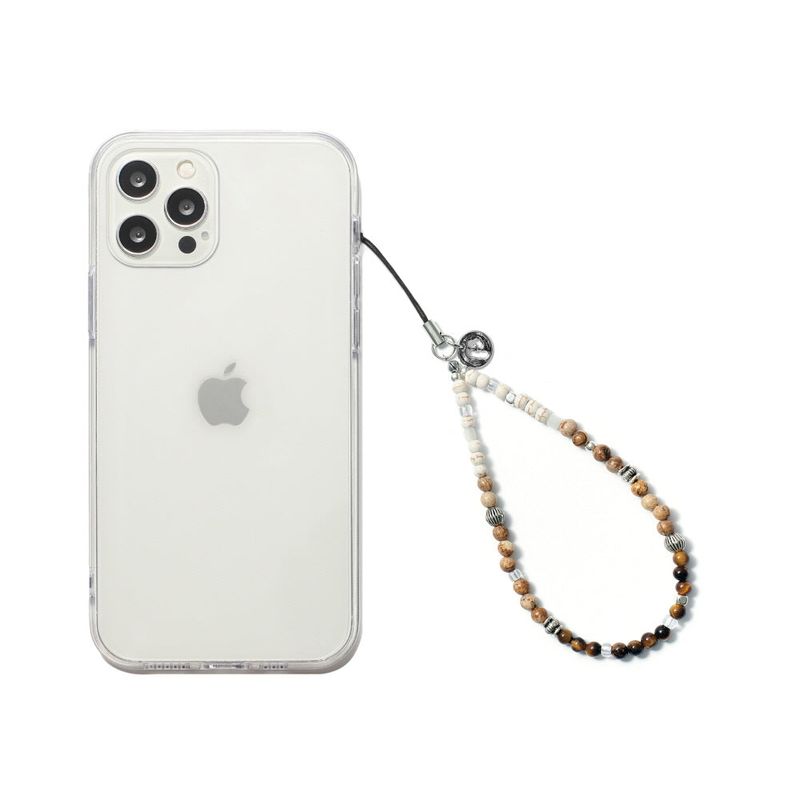 MINI BROWN MIXED PHONE STRAP KEY RING