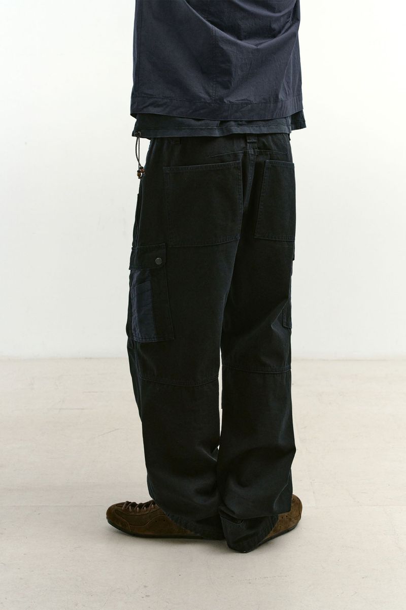 Mixed Fabric m65 Pants (Washed Navy)